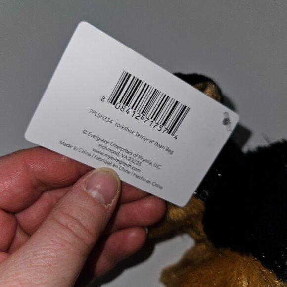 NEW Wildlife Adventures Puppy Dog Yorkshire Terrier Plush 8" Long Evergreen 2023 - Picture 8 of 9